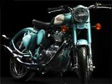 Royal Enfield Motorcycles painted in Kinetic's plant temporarily