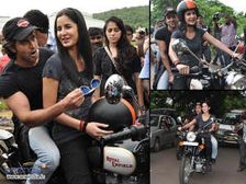 Katrina Kaif Rides Royal Enfield Classic 350