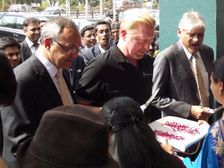 Boris Becker Unveils Mercedes GL-Class In B'lore