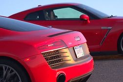 Video: Nissan GT-R Track Pack vs Audi R8 V10 Plus