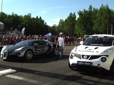 Drag Race: Nissan Juke R vs Bugatti Veyron