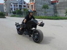 Vietnamese Batman's Batpod Has Gatling Gun Exhaust