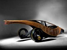 Futuristic Looking Handcrafted Bamboo Concept Car