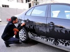 Amazing Art Work On Dirty Car By Raphael Veisov