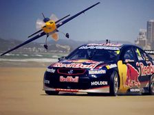 Red Bull Racing V8 Supercar Races Airplane In Gold Coast