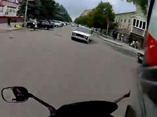 Old Ladies Help A Fallen Motorcyclist