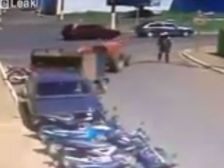 Unlucky Tractor Driver Has A Very Bad Day