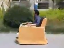 Radical Sofa Racing On The Freeway