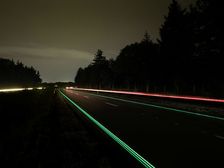 Glow In The Dark Highway To Prevent Accidents