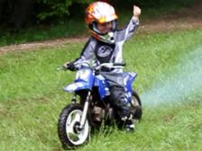 Toddlers Riding Mini Dirt Bikes