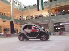 Renault Twizy Driven By F1 Drivers In Dubai's Mall