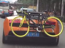 Lamborghini Owner Takes His Cycle Everywhere