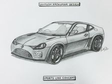 Illustration: Affordable Indian Sports Car Concept Sketch