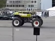 Lamborghini Monster Truck Eats Sedans For Breakfast