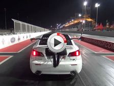 Lexus IS F Twin-Turbo Takes Flight During Drag Race