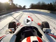 Driving A Single Seater Car Around The Nurburgring In Snow