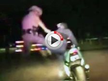 Cop Superkicks Biker After Pursuit