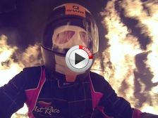 Longest Motorcycle Ride In A Flaming Tunnel