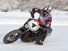 Harley-Davidson Street 750 Going As Fast As It Can On Ice