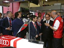 President Of France Visits Audi During Le Mans