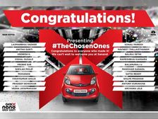 Tata GenX Nano ‘The Chosen Ones’ 20 Winners Announced