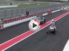 Snowmobile Defeats Two Ferrari’s In An Epic Drag Race