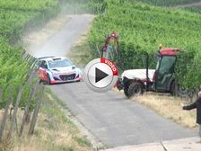 Tractor Almost Takes Out Hyundai Rally Car During Test Session
