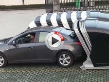 Folding Parking Available To Vehicles On Street In China