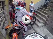 Two Bikers Compete Against Each Other In A Race Within City