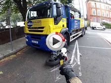 Distracted Truck Driver Hits Ducati As Owner Escapes
