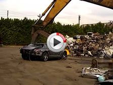 Mercedes-Benz SLS AMG Ripped Into Pieces By A Machine