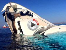 Custom Line Navetta Superyacht Sinks Just Off Coast!