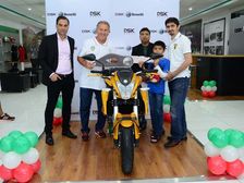 DSK Benelli Owners Receive Keys From Zico & FC Goa Players