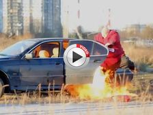 Video: Anti-Capitalist Russian Burns BMW