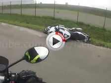 Novice Rider Crashes BMW S1000RR Into Lamp Post