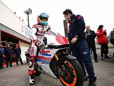Fernando Alonso Takes Honda’s MotoGP Bike For A Spin