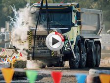 Four Year Old Girl Drives Volvo Truck: Sends It Through Hell - Video