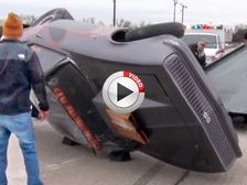 Nitrous Powered Camaro Flips Over Multiple Times In Drag Race - Video