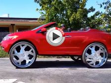 Nutty Nissan Murano Rides on 34-Inch Wheels - Video