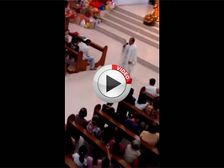 Priest Rides Hoverboard In Church - Video