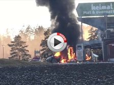 Tesla Model S Catches Fire At Supercharging Station - Video