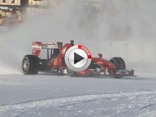 Ferrari Formula One Car Driven In The Italian Alps By Fisichella