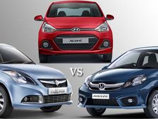 War Of The Compact Sedans: Comparison Of Amaze, Swift Dzire And Xcent