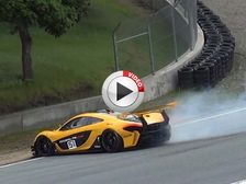 McLaren P1 Spins Out At The Infamous Laguna Seca Corkscrew