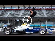 Damien Walters Backflips Over Formula E Race Car At 97 Km/h