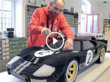 Ford GT Race Car For Le Mans 24 Hours Made Out Of Lego