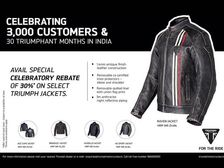 Triumph Motorcycles India Celebrates 30 Months & 3,000 Customers
