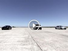 Video: Van Schools Ferrari And Tesla On A Drag Strip