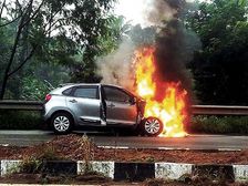 New Maruti Suzuki Baleno Goes Up In Flames