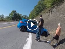 Watch This Driver Drift His Ford Focus RS Into A Wall